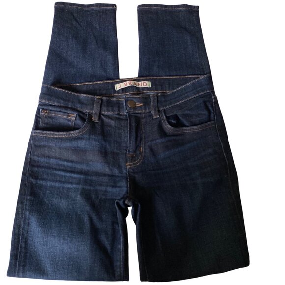 J Brand Enchanted Skinny Jeans Size 26 Dark Wash Mid Rise Tapered Leg 8110212 - Picture 4 of 13